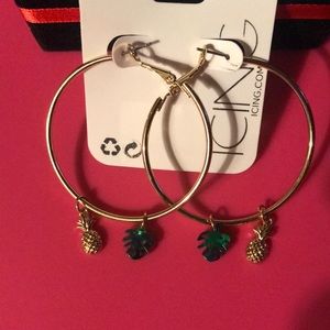 Pineapple Palm Tree Icing loop heat rings